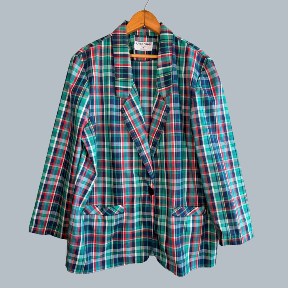 Classic Vintage 90s Alfred Dunner Plaid Blazer